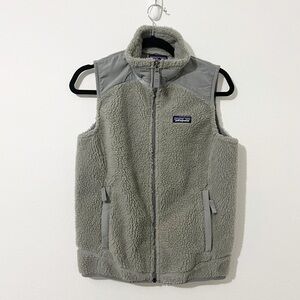 Patagonia Retro-X Deep Pile Fleece Vest Womens Solid Grey Size Medium M